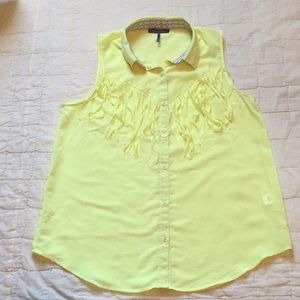 Kendall and Kylie Sheer Fringe Top